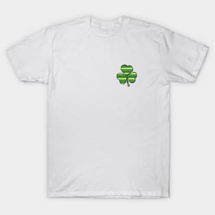 Small Green Stripes Shamrock for St Patricks Day T-Shirt